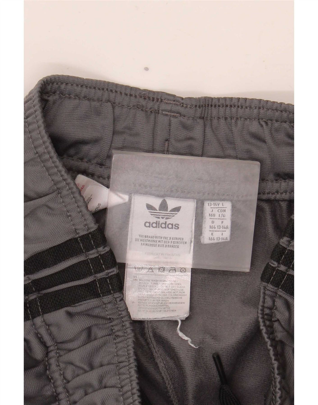 Adidas Boys Tracksuit Trousers Joggers 13-14 Years Grey Polyester