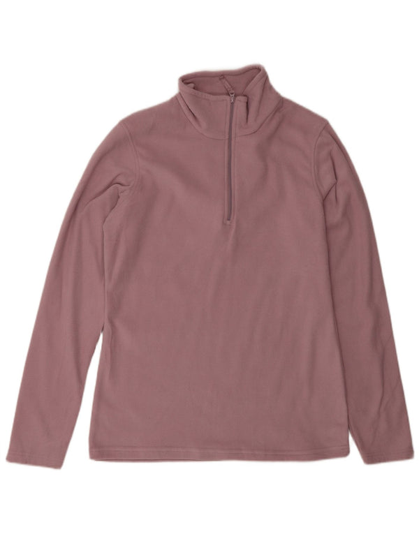 Mountain Warehouse Womens Zip Neck Fleece Jumper UK 10 Small Purple