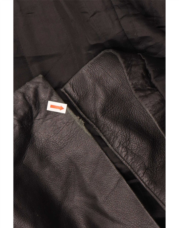 Berkana Mens Leather Coat IT 52 XL Black