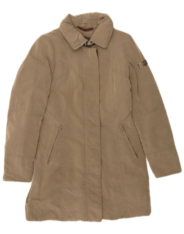PEUTEREY Womens Padded Coat IT 40 Small Khaki Polyamide