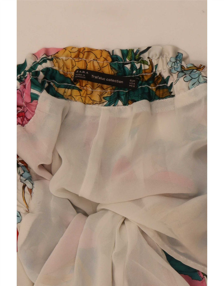 Zara Womens Shorts Large W32 Multicoloured Floral Polyester