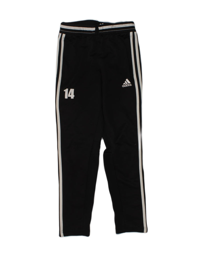 ADIDAS Boys Tracksuit Trousers 9-10 Years Black Polyester | Vintage Adidas | Thrift | Second-Hand Adidas | Used Clothing | Messina Hembry 