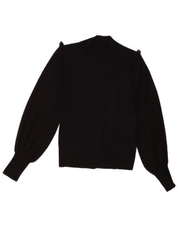 Topshop Womens Turtle Neck Jumper Sweater UK 12 Medium Black Viscose