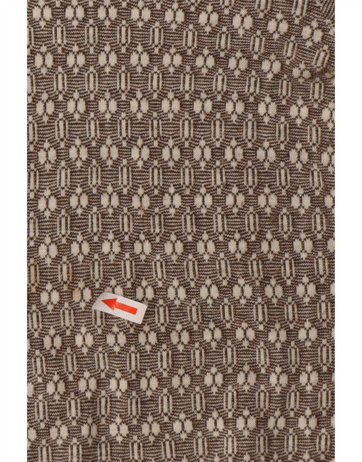 Camber Womens Flannel Shirt UK 16 Large Brown Geometric
