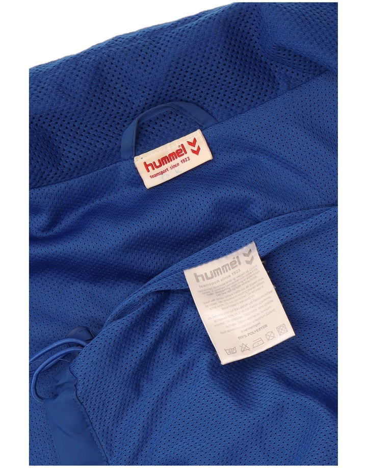 Hummel Mens Graphic Tracksuit Top Jacket Large Blue Colourblock Polyester