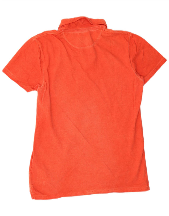 Timberland Mens Polo Shirt Medium Orange Cotton