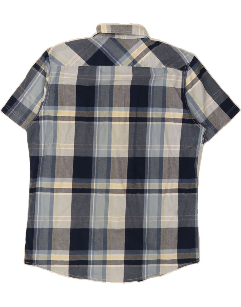 LEE Mens Regular Fit Short Sleeve Shirt Medium Navy Blue Check Cotton Vintage Lee and Second-Hand Lee from Messina Hembry 