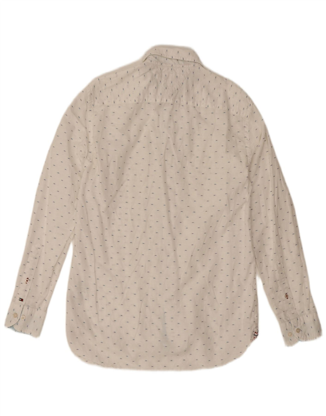Tommy Hilfiger Mens Shirt Small White Spotted Cotton