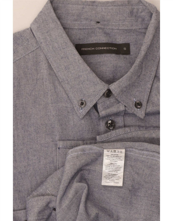 French Connection Mens Shirt Small Blue Cotton