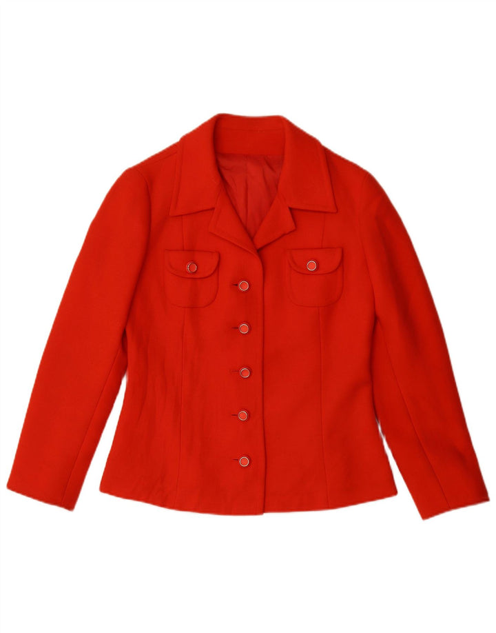 AL DUCA D'AOSTA Womens 5 Button 2 Piece Skirt Set IT 42 Medium W26 Red