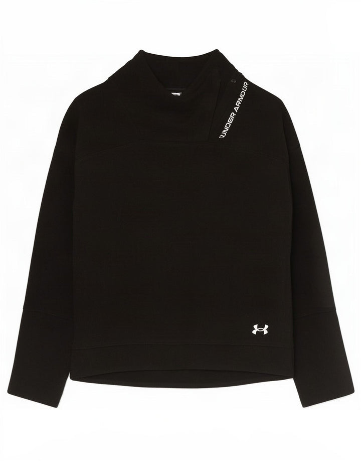 Under Armour Womens Oversized Graphic Fleece Jumper UK 10 Small Black