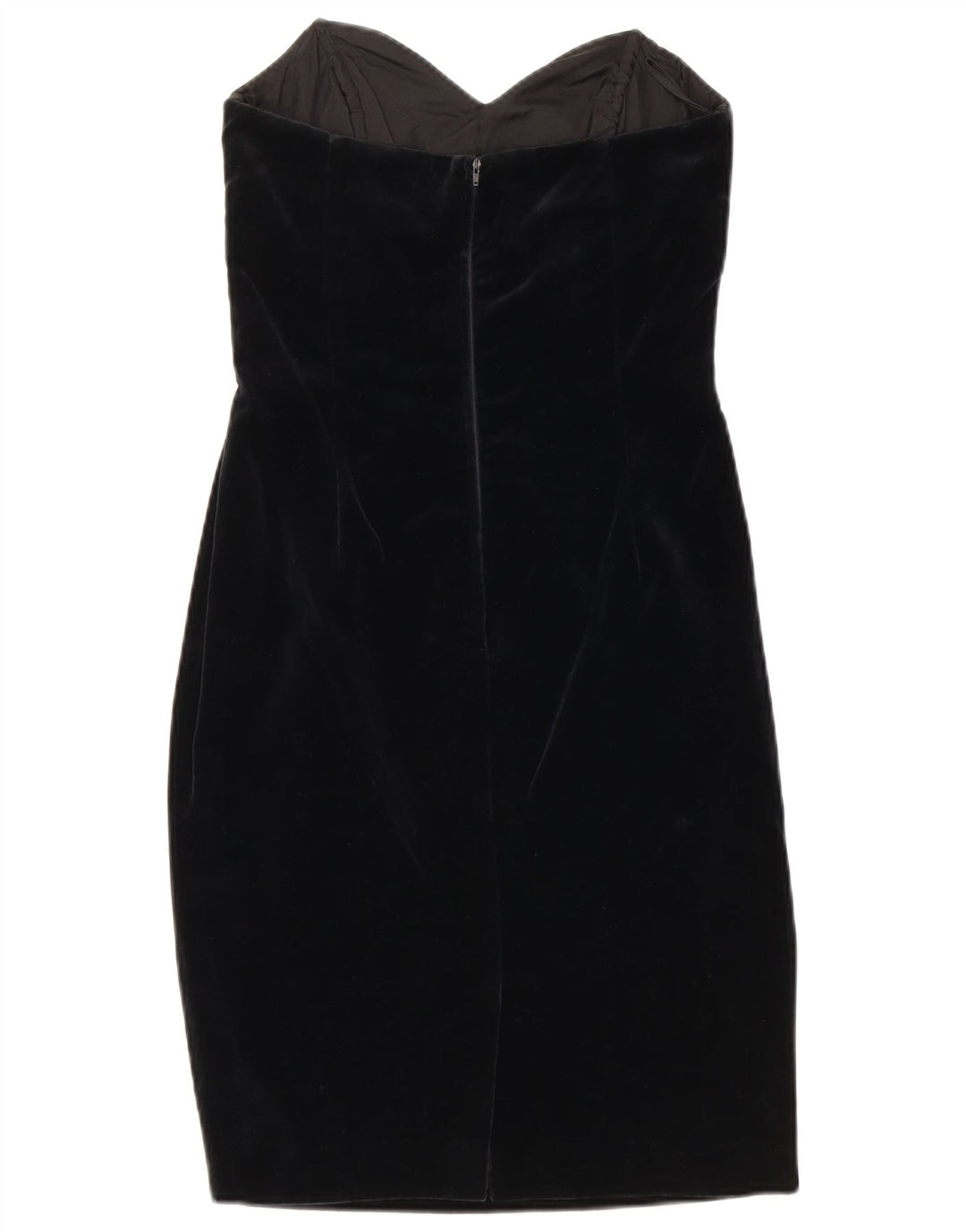 MAX MARA Womens Pianoforte Velvet Strapless Dress IT 40 Small Black Cotton
