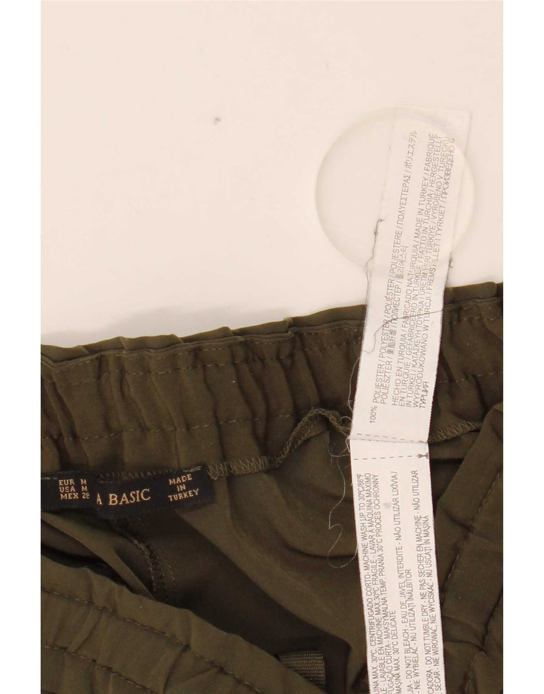 Zara Womens Tapered Casual Trousers Medium W28 L27 Khaki Polyester