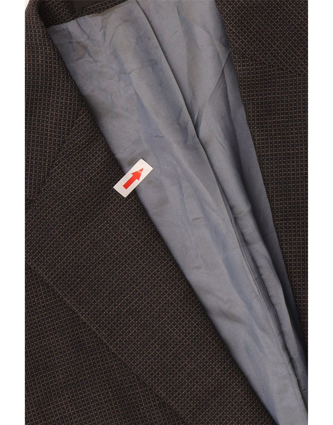 Marks & Spencer Mens Short Blazer Jacket UK 40 Medium Navy Blue Check