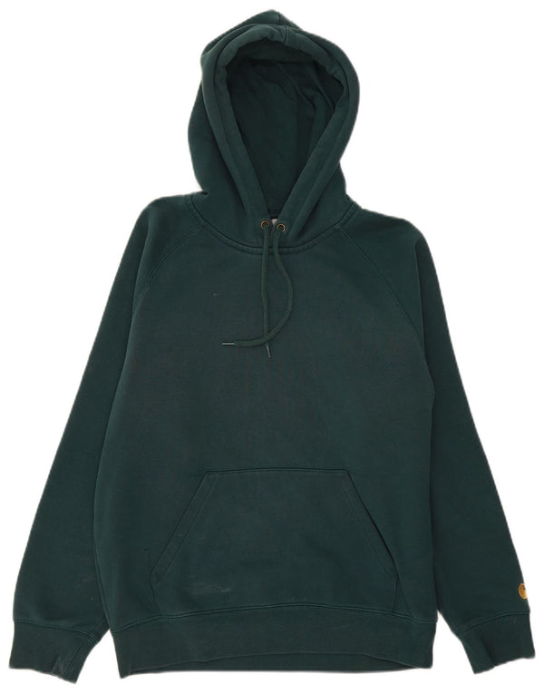 Carhartt Mens Hoodie Jumper Small Green Cotton