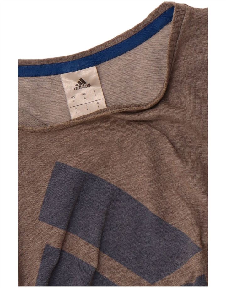 ADIDAS Mens Graphic T-Shirt Top Large Grey