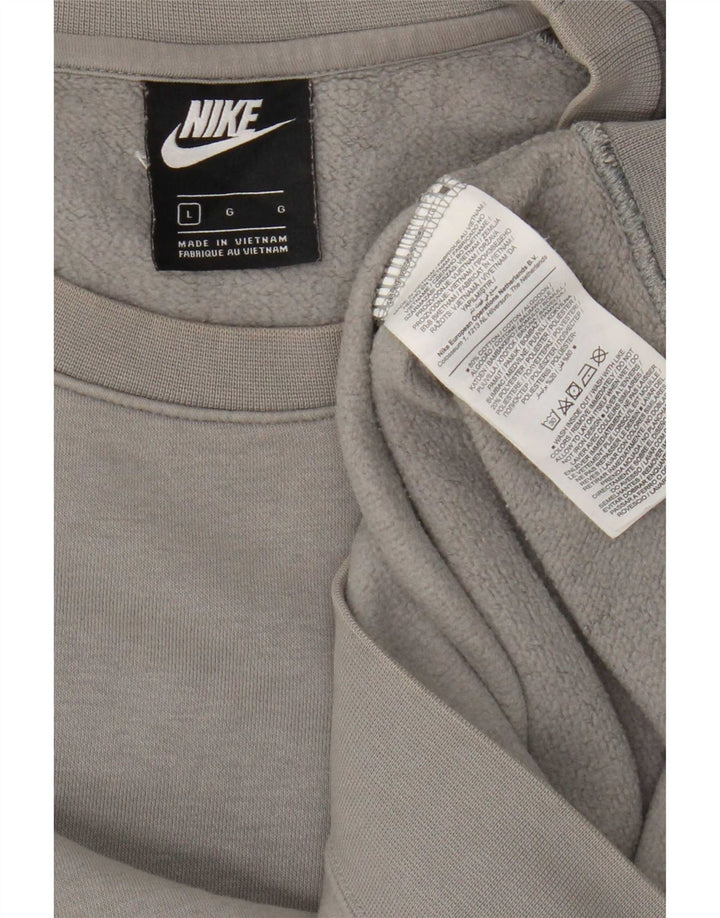 Nike Mens Graphic Sweatshirt Jumper Large Grey Cotton