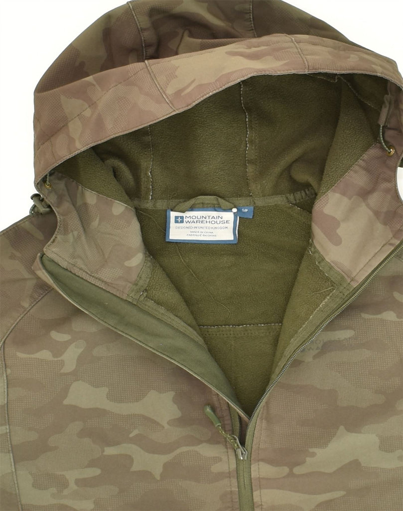 MOUNTAIN WAREHOUSE Mens Hooded Windbreaker Jacket UK 36 Small Khaki | Vintage Mountain Warehouse | Thrift | Second-Hand Mountain Warehouse | Used Clothing | Messina Hembry 