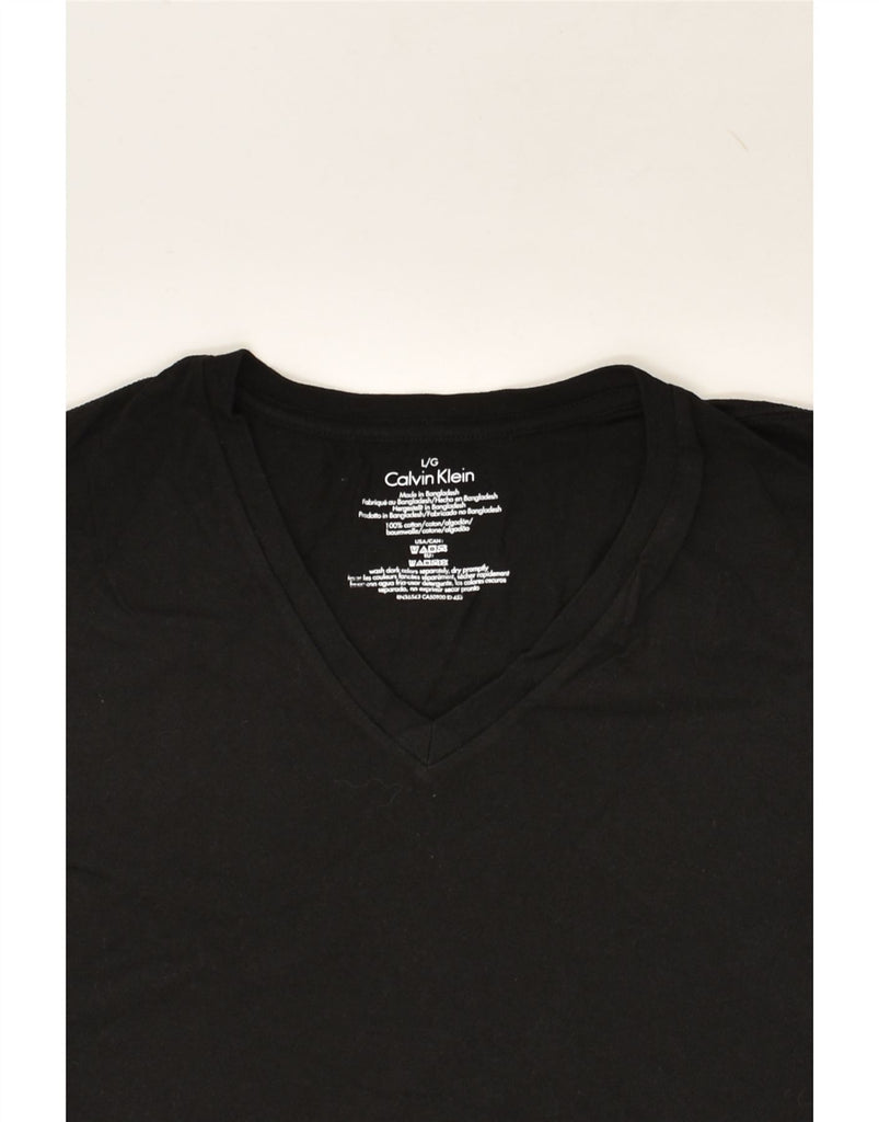 CALVIN KLEIN Mens T-Shirt Top Large Black Cotton | Vintage Calvin Klein | Thrift | Second-Hand Calvin Klein | Used Clothing | Messina Hembry 