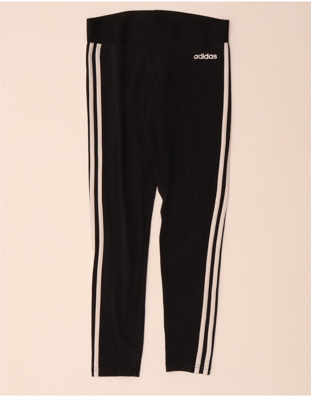 ADIDAS Womens Leggings UK 8/10 Small  Black Cotton