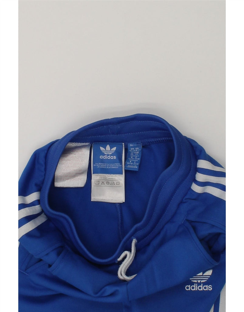 ADIDAS Baby Boys Joggers Tracksuit Trousers 18-24 Months Blue Polyester | Vintage Adidas | Thrift | Second-Hand Adidas | Used Clothing | Messina Hembry 