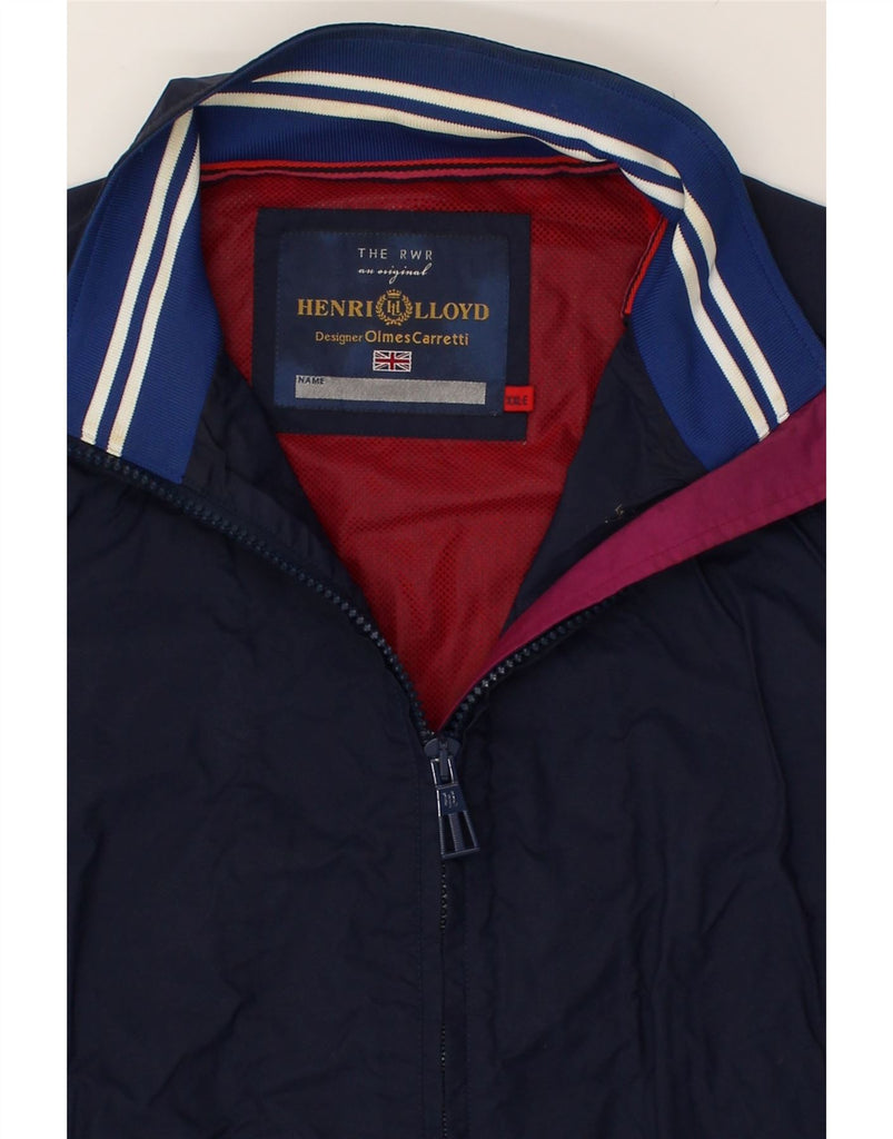 HENRI LLOYD Mens Bomber Jacket UK 44 2XL Navy Blue | Vintage Henri Lloyd | Thrift | Second-Hand Henri Lloyd | Used Clothing | Messina Hembry 