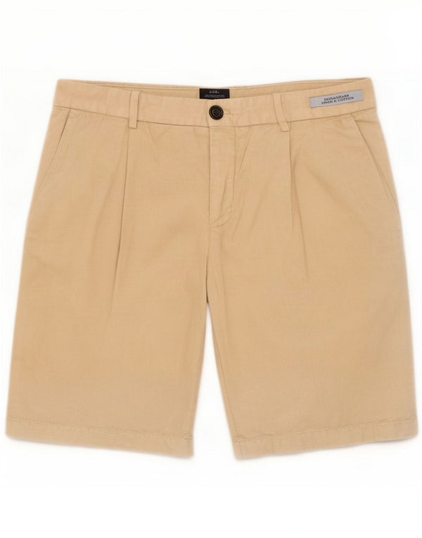 Paul & Shark Mens Pegged Chino Shorts EU 48 Medium W32 Beige Cotton