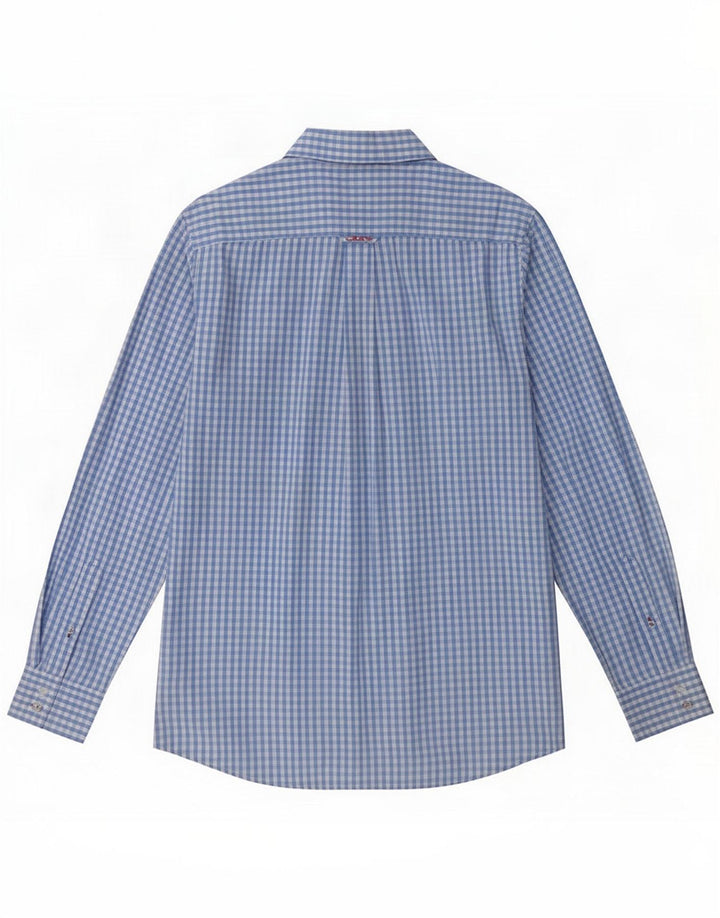Crew Clothing Mens Classic Fit Shirt Medium Blue Gingham Cotton