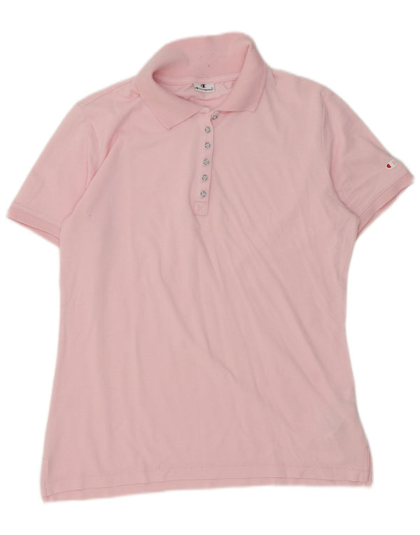 Champion Womens Polo Shirt UK 20 2XL Pink Cotton