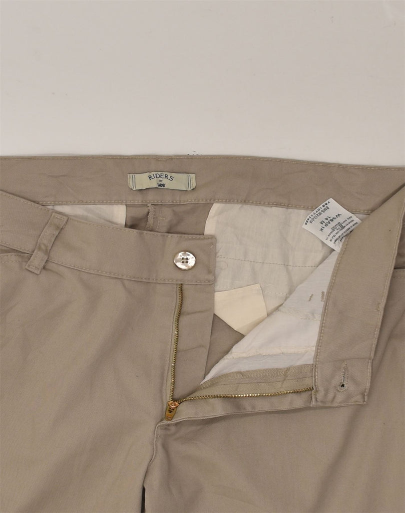 LEE Womens Straight Casual Trousers US 14 XL W34 L32  Beige Cotton | Vintage Lee | Thrift | Second-Hand Lee | Used Clothing | Messina Hembry 