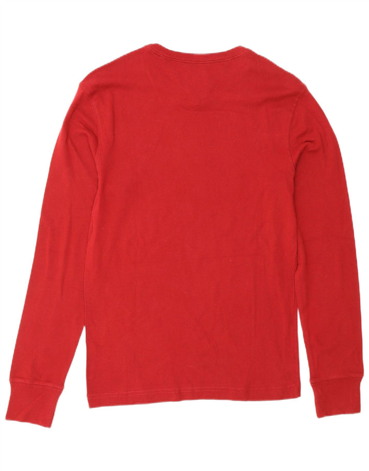 Tommy Hilfiger Mens Top Long Sleeve Medium Red Cotton