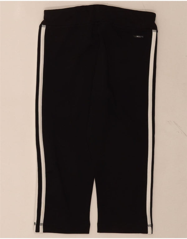 Adidas Girls Climalite Capri Leggings 11-12 Years Black Polyester
