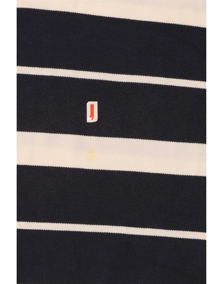 Tommy Hilfiger Mens Polo Shirt Large Navy Blue Striped