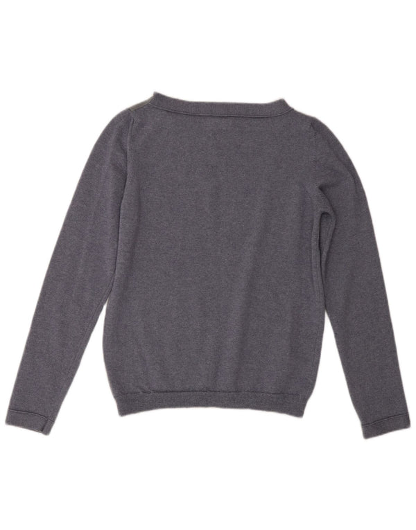 Toast Womens Boat Neck Jumper Sweater UK 10 Small Blue Wool