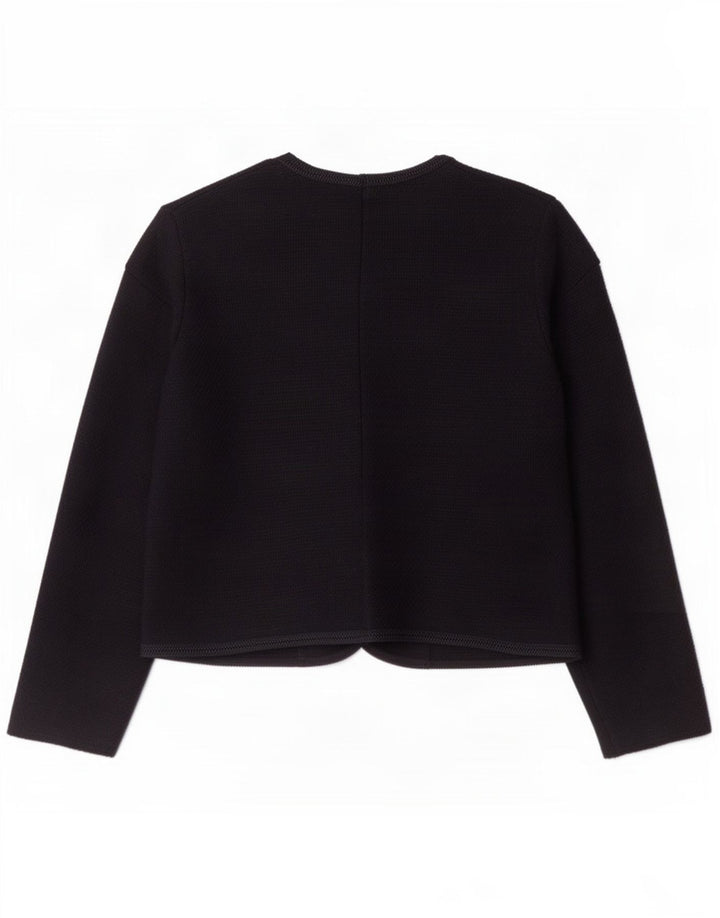 Marks & Spencer Womens Knit Bolero Jacket UK 10 Small Navy Blue Polyester