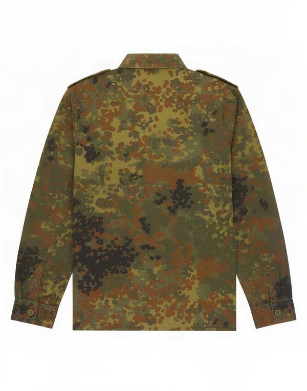 Vintage Mens Military Jacket UK 36 Small Khaki Camouflage Cotton