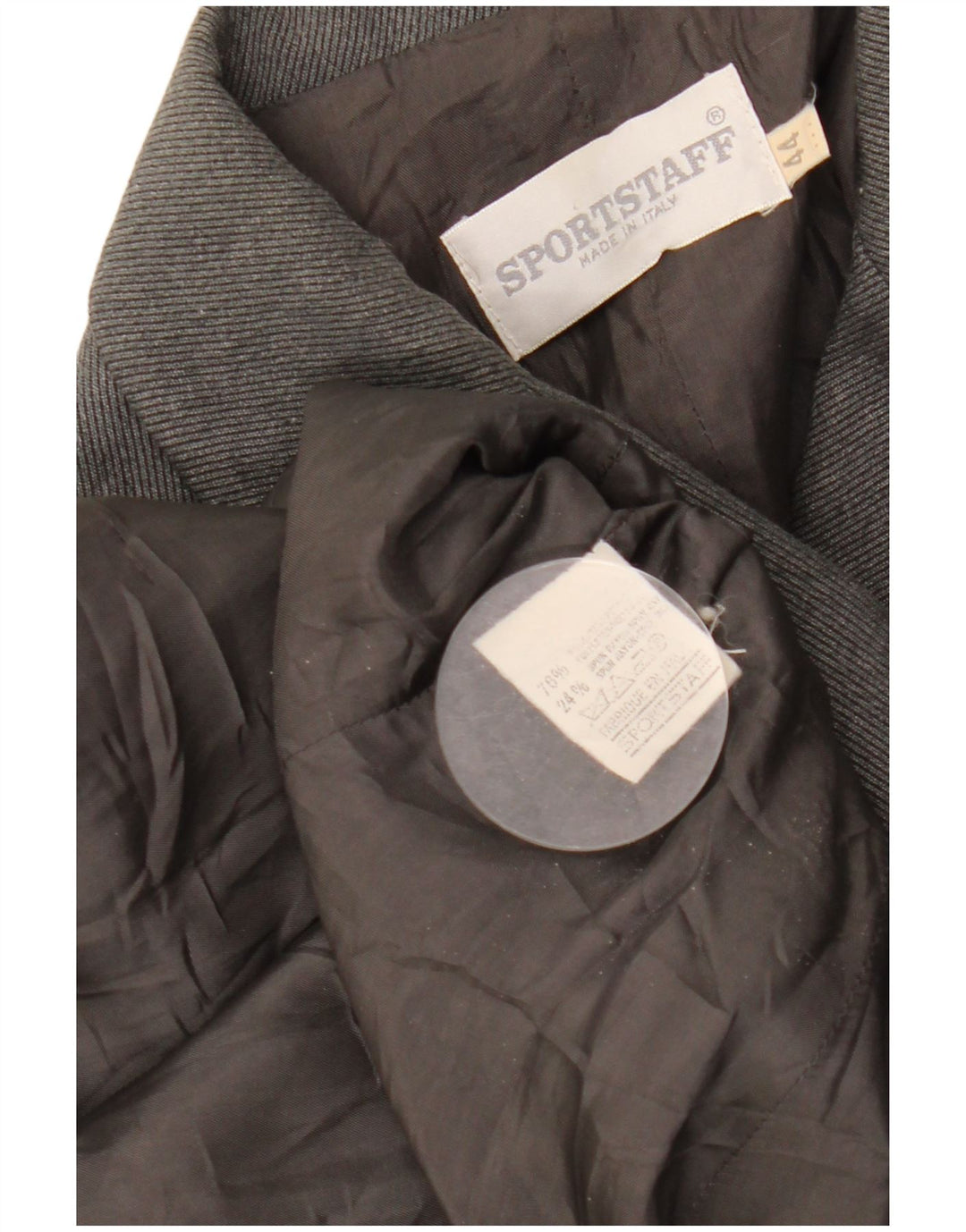 SPORTSTAFF Womens Longline 4 Button Blazer Jacket IT 44 Medium Grey