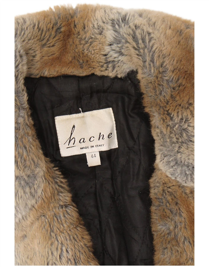 Hache Womens Double Breasted Coat IT 44 Medium Black