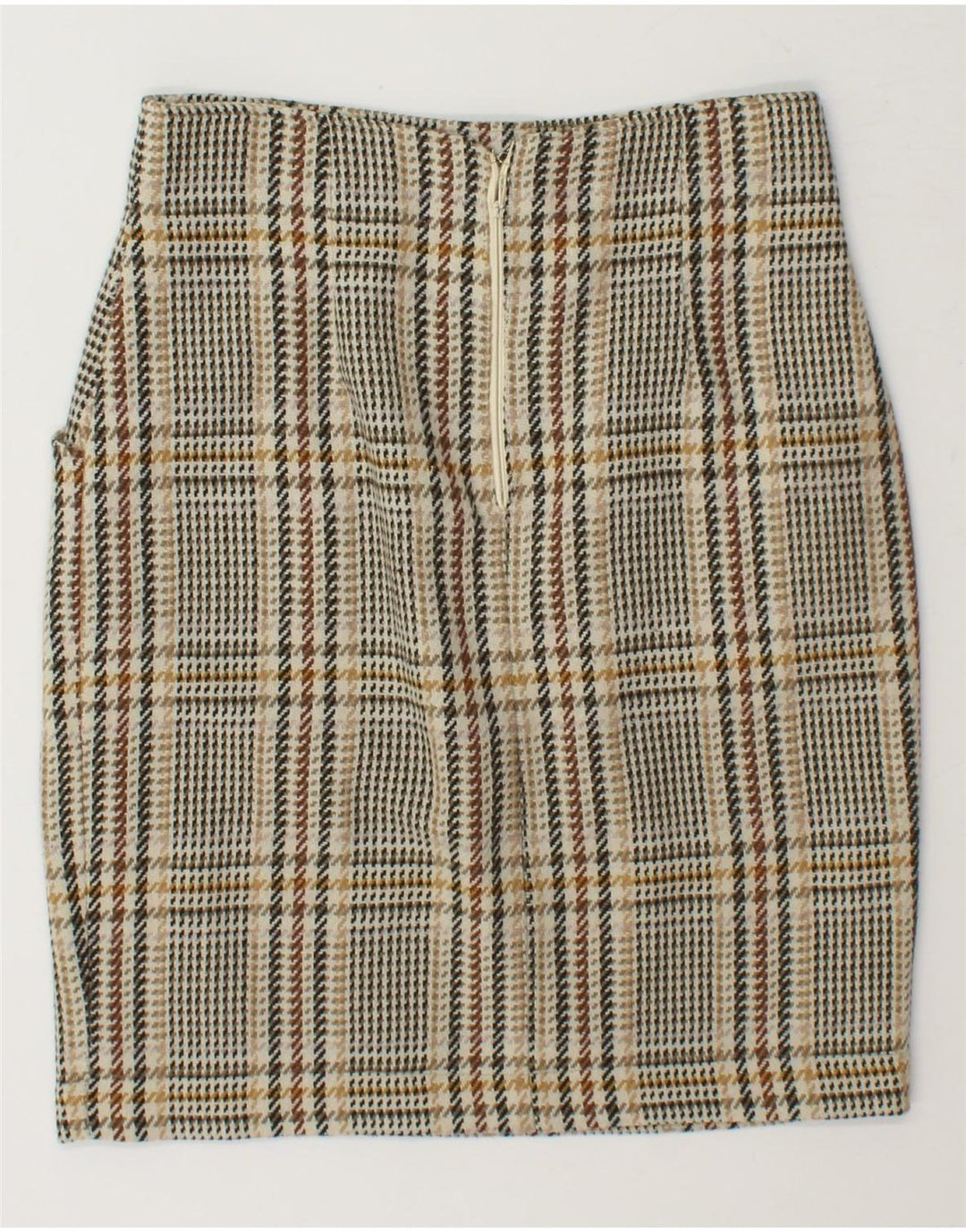 OLTRE Womens High Waist Pencil Skirt W30 Medium Beige Houndstooth Vintage oltre and Second-Hand oltre from Messina Hembry 