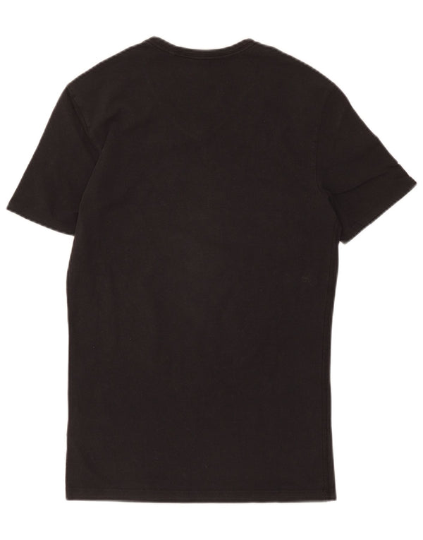 Guess Mens Extra Slim Graphic T-Shirt Top XS Black Cotton