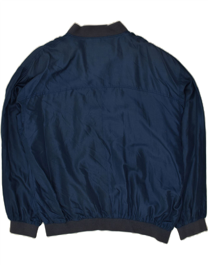 VINTAGE Mens Bomber Jacket UK 42 XL Navy Blue Silk | Vintage Vintage | Thrift | Second-Hand Vintage | Used Clothing | Messina Hembry 