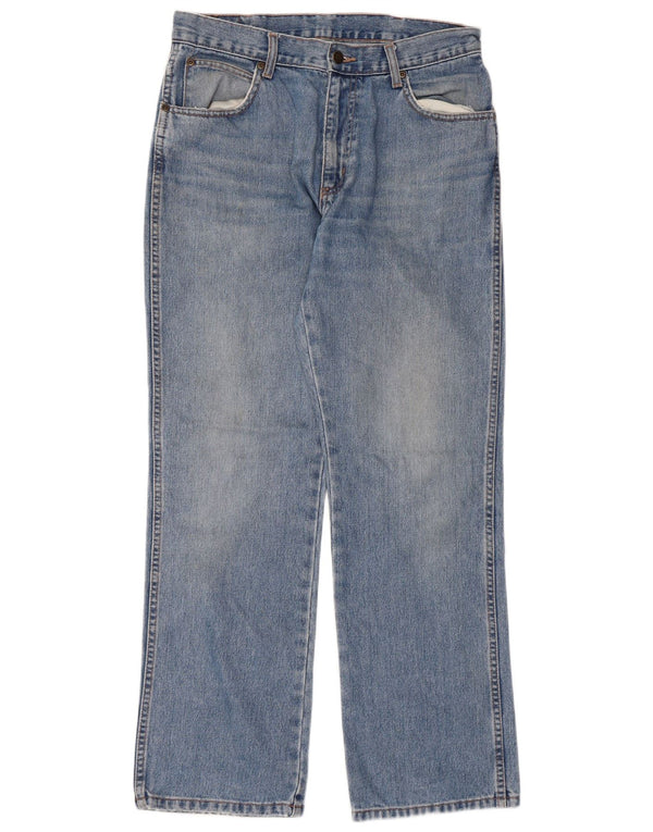 WRANGLER Mens Regular Fit Straight Jeans W32 L30 Blue Cotton