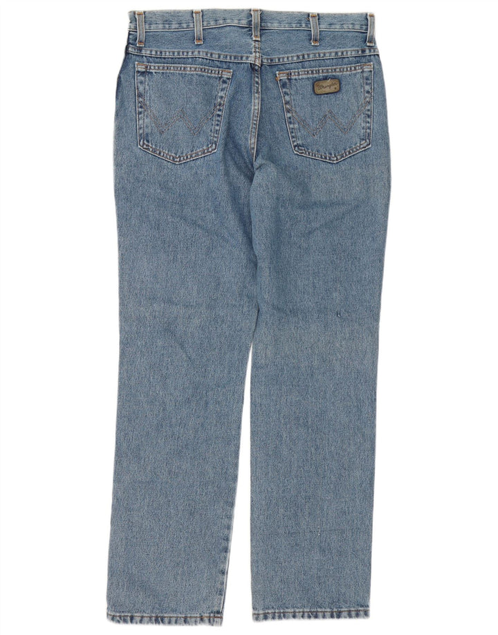 Wrangler Mens Texas Straight Jeans W34 L32 Blue Cotton