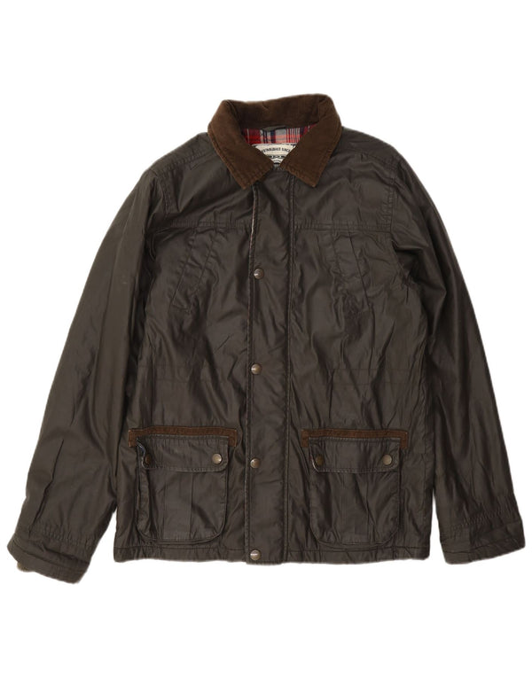 Marks & Spencer Boys Waxed Cotton Jacket 13-14 Years Khaki