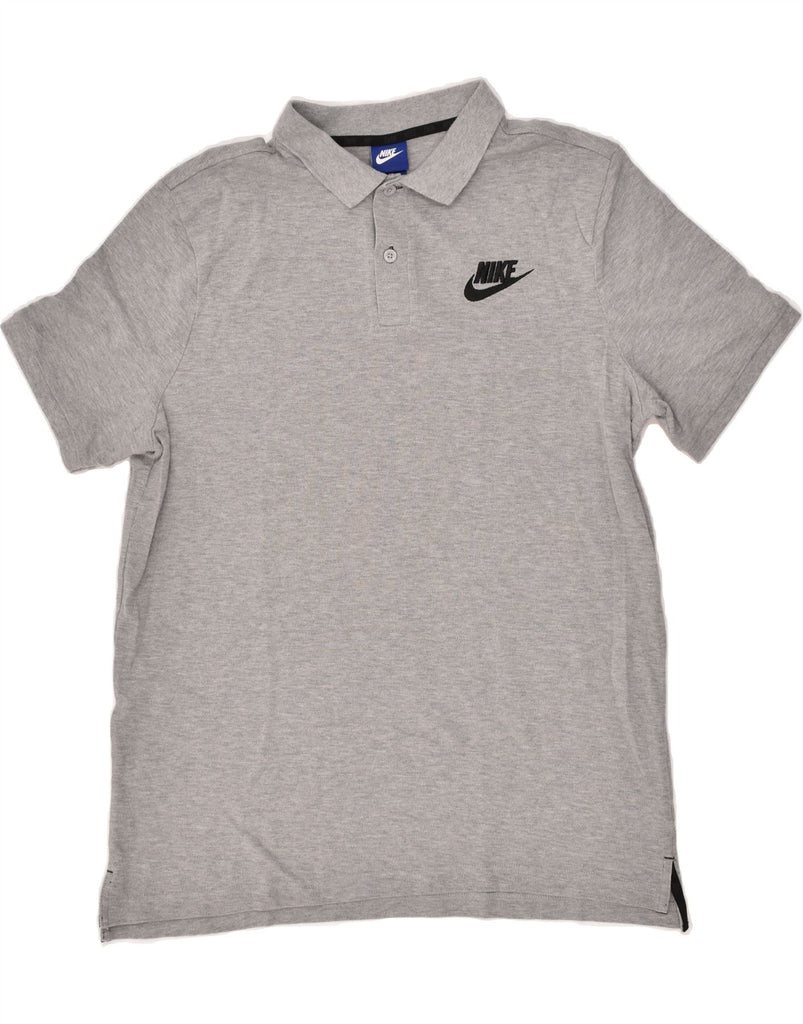 NIKE Mens Polo Shirt Large Grey Cotton | Vintage Nike | Thrift | Second-Hand Nike | Used Clothing | Messina Hembry 