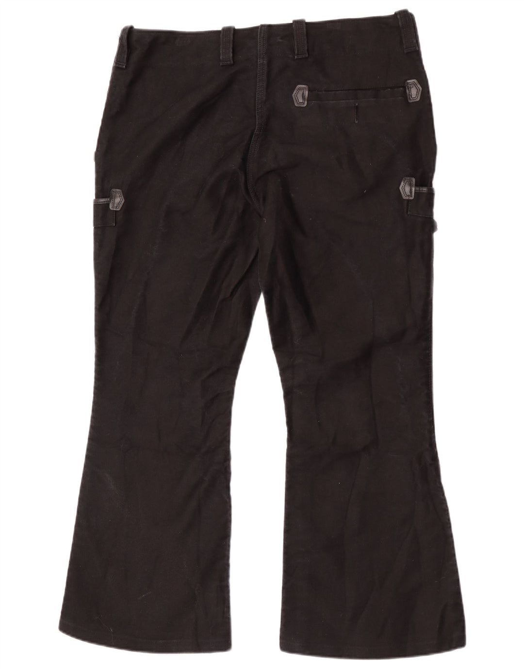 FHB Womens Bootcut Cargo Trousers W38 L30 Black Cotton
