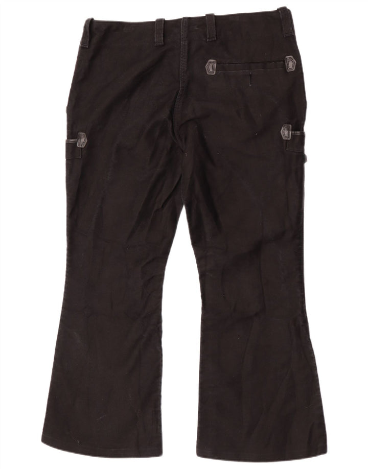 FHB Womens Bootcut Cargo Trousers W38 L30 Black Cotton