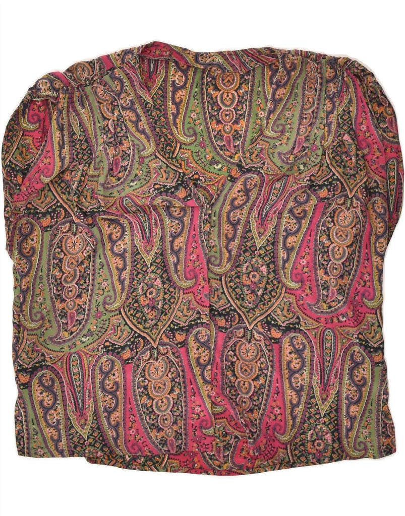 VINTAGE Womens Sleeveless Blouse Top UK 14 Large Multicoloured Paisley | Vintage Vintage | Thrift | Second-Hand Vintage | Used Clothing | Messina Hembry 