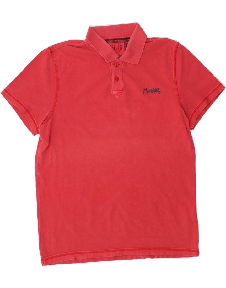 MUSTANG Mens Polo Shirt Medium Red Cotton Vintage Mustang and Second-Hand Mustang from Messina Hembry 