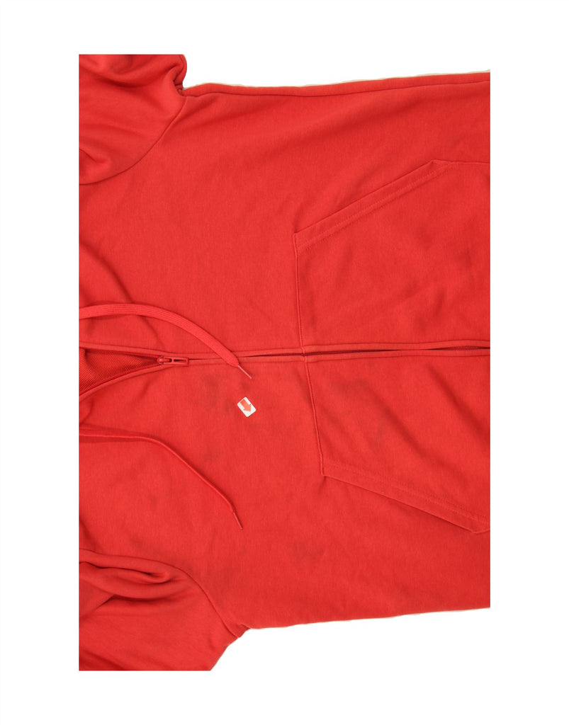 ADIDAS Womens Graphic Zip Hoodie Sweater UK 24/26 2XL Red Cotton Vintage Adidas and Second-Hand Adidas from Messina Hembry 